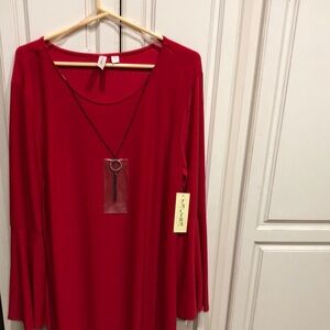 Red Long Sleeve Dress